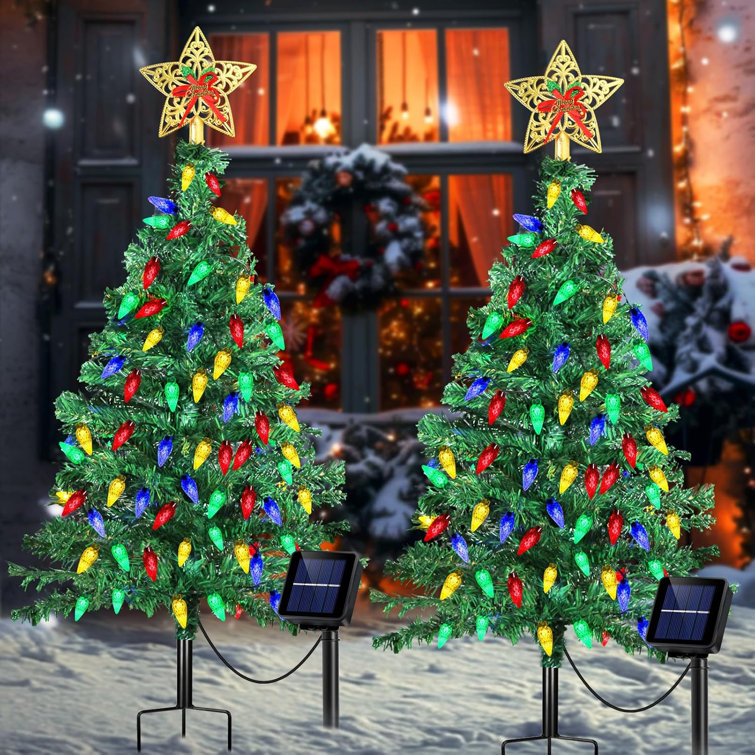 The Holiday Aisle® Solar Powered Xmas Tree Lights Outdoor Waterproof 2